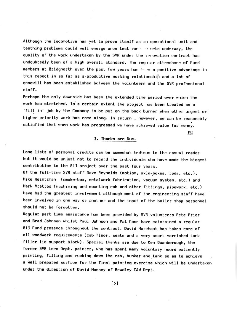 GWR 813 Fund Winter 1998 Newsletter.